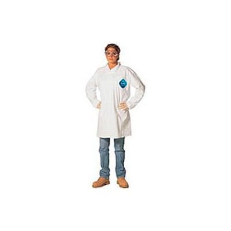 IMPACT PRODUCTS Disposable Lab Coat - 2 Pocket - Open Collar - Snap Front, L, Case Of 30 TY212SWHLG003000